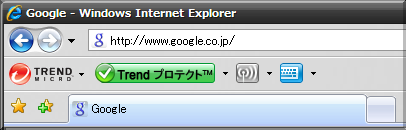 Trend ツールバー on IE7 Trend ツールバー on IE7