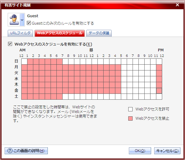 アクセススケジュール アクセススケジュール